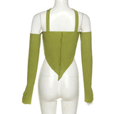 IFOMT Flare Sleeved Halter Top