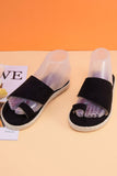 IFOMT New Fashion Spring Outfit Toe-loop Espadrille Flatform Slide Sandals