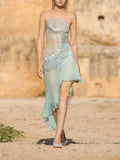 IFOMT Sea Scales Pastel Turquoise Dress