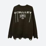 IFOMT Grunge AK-Bullet Tasseled Sweater