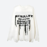 IFOMT Grunge AK-Bullet Tasseled Sweater