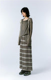 IFOMT Grunge Asymmetric Long Sleeve Lace Top