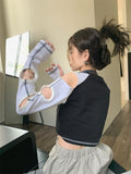 IFOMT Grunge Cut-Out Crop Top
