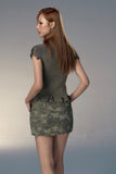 IFOMT Grunge Distressed Detail Ribbed Top