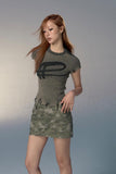 IFOMT Grunge Distressed Detail Ribbed Top