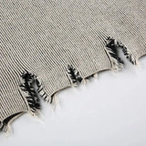 IFOMT Grunge Long Sleeve Distressed Top