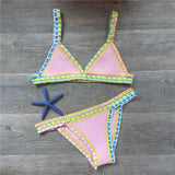 IFOMT Sexy Bikinis  Summer Women Swimsuit Hand Crocheted Bikini Set Swimwear Beach Bathing Suit Biquini Female Monokini