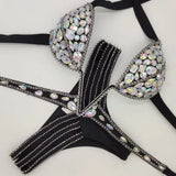 IFOMT 2020 venus vacation V collar rhinestone swimwear daimond bikini set push up swimsuit bling stones bathing suit