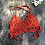 IFOMT Micro Bikini 2020 Women Handmade Crochet Knit Swimwear Halter Patchwork Bathing Suit Swimsuit Biquini Thong Bikini traje de bano