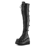 IFOMT  Brand Design Female High Platform Thigh High Boots Buckle Strap Gothic Girls High Heels Boots Women Cosplay Wedges Shoes