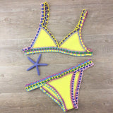 IFOMT Sexy Bikinis  Summer Women Swimsuit Hand Crocheted Bikini Set Swimwear Beach Bathing Suit Biquini Female Monokini