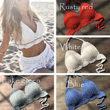 IFOMT Micro Bikini 2020 Women Handmade Crochet Knit Swimwear Halter Patchwork Bathing Suit Swimsuit Biquini Thong Bikini traje de bano