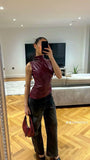 IFOMT Damoni Faux Leather Sleeveless Top