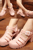 IFOMT New Fashion Spring Outfit Jelly Platform High Heel Sandals