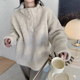 IFOMT Jessica Oversize Fur Sweatshirt