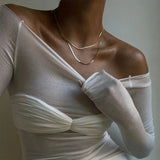 IFOMT Karalyn Mesh Long Sleeve Top