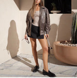 IFOMT Kiya Vintage Leather Jacket