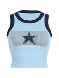 IFOMT Y2K Tank Top Knitted Star Cropped Tank Top