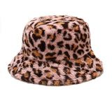 IFOMT Leopard Fluffy Bucket Hat