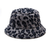 IFOMT Leopard Fluffy Bucket Hat