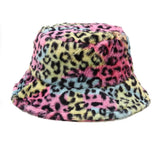 IFOMT Leopard Fluffy Bucket Hat