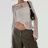 IFOMT Long Sleeve Fishnet Top
