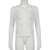 IFOMT Long Sleeve Fishnet Top