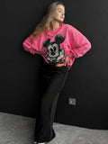 IFOMT Round Neck Casual Distressed Pullover Sweater