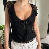 IFOMT Ruwayda V-Neck Lace Top