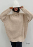 IFOMT Loose Fit High-necked Wool Knitted Sweater