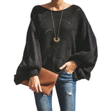 IFOMT Hollow Crochet Loose Knitted Sweater