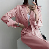 business casual outfits for women Pink Suit Jacket for Women 2024 Spring and Autumn Small Fried Street New Korean Style Casual Suit Jacket for Women