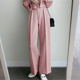 business casual outfits for women Pink Suit Jacket for Women 2024 Spring and Autumn Small Fried Street New Korean Style Casual Suit Jacket for Women