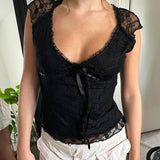 IFOMT Ruwayda V-Neck Lace Top