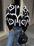 IFOMT Loose Pullover Women's Knitted Sweater