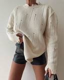 IFOMT Loose Pullover Round Neck Sweater
