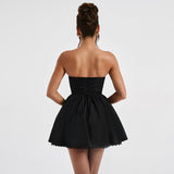 dress Sexy Tube Top Dress Slim Backless Sweet and Spicy Style Wear Matching Skirt Hot Girl Short Skirt Summer High-Grade