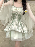Ifomt Bow Flower Bud Princess Corset Dress