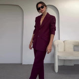 2000s fashion Fall 2024 Women's Lapel Elegant Suit Commuter Trousers Two-Piece Suit