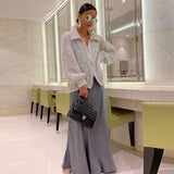 IFOMT Sequined lazy style sweater jacket