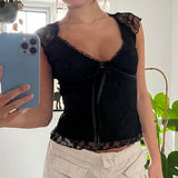 IFOMT Ruwayda V-Neck Lace Top