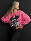 IFOMT Round Neck Casual Distressed Pullover Sweater