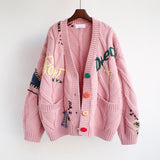 IFOMT Loose Knitted Embroidered Sweater