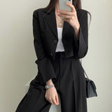 business casual outfits for women Pink Suit Jacket for Women 2024 Spring and Autumn Small Fried Street New Korean Style Casual Suit Jacket for Women