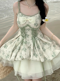 Ifomt Bow Flower Bud Princess Corset Dress