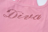 IFOMT Diva Letter Print Crop Top