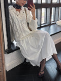 IFOMT Embroidery White Sweater