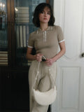 IFOMT Slim Short-sleeved Lapel Top