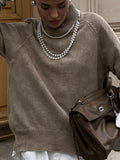 IFOMT Distressed Turtleneck Pullover Sweater