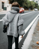 IFOMT Fluffy Long-sleeved Turtleneck Sweater